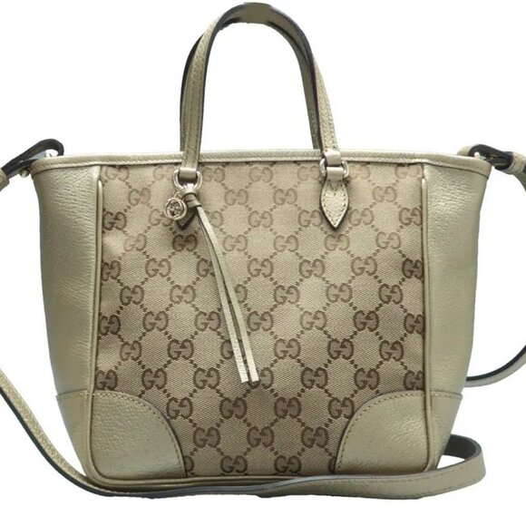 GUCCI CLASSIC GG MONOGRAM BREE TOP HANDLE W/LONG STRAP 100% AUTHENTIC - Picture 3 of 15